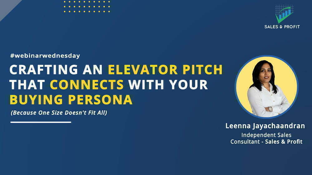 Crafting an elevator pitch webinar by Sales & Profit image
