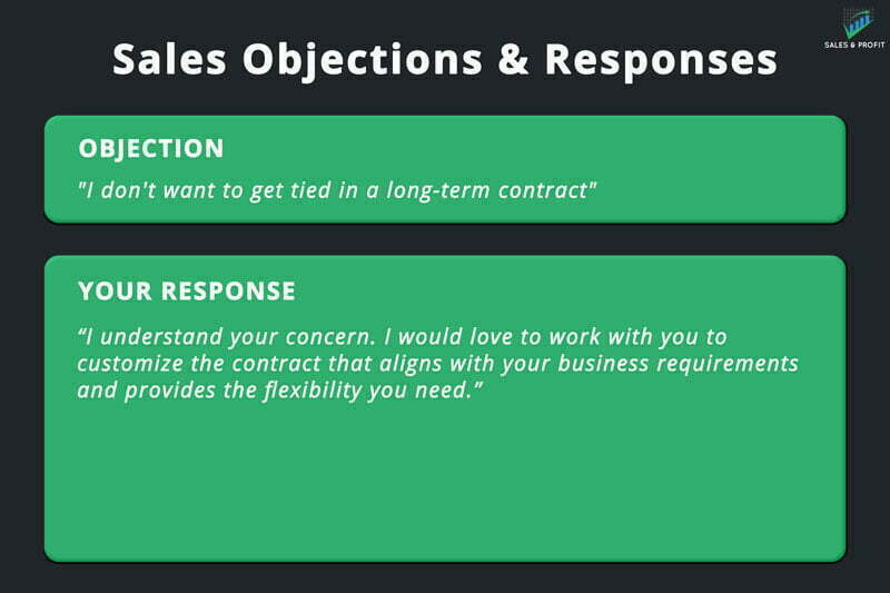 Long term contract sales objection and response