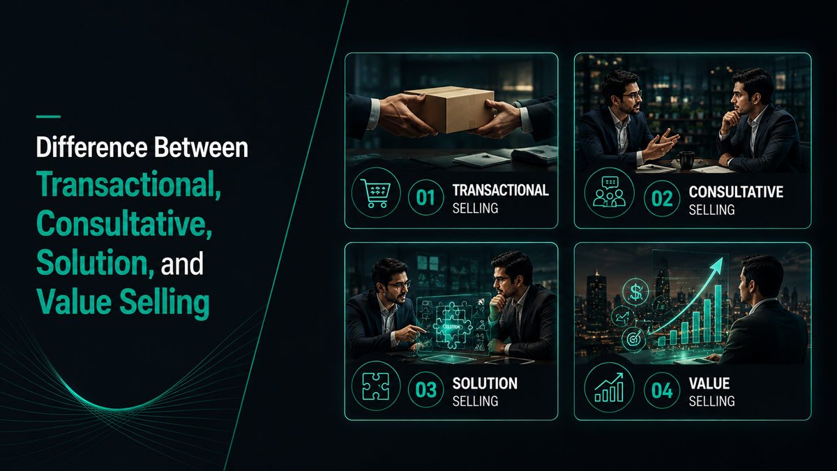 Difference Between Transactional Consultative, Solution, Value Selling